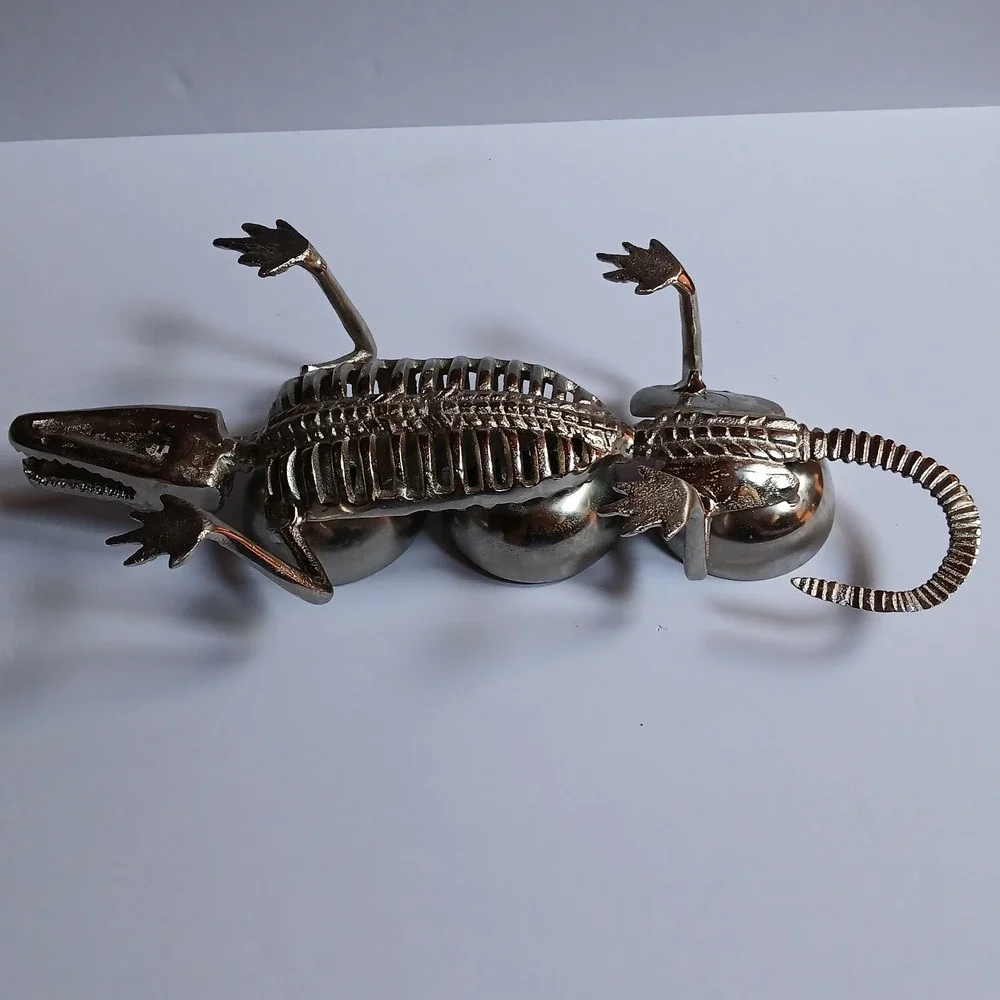 Pottery Barn ALLIGATOR Condiment Set Halloween Server Decor